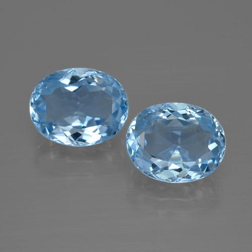 7,00 ct natürliche blauer Topas-Edelsteine, Oval Schliff, VVS-VS