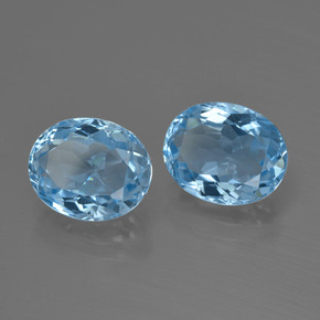 7,00 ct natürliche blauer Topas-Edelsteine, Oval Schliff, VVS-VS