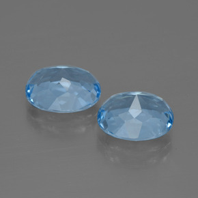 7,00 ct natürliche blauer Topas-Edelsteine, Oval Schliff, VVS-VS