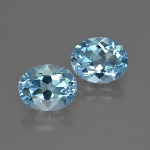 6.13 ct natürliche Swiss Blue Topas-Edelsteine, Oval Schliff, VVS