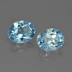 6.13 ct natürliche Swiss Blue Topas-Edelsteine, Oval Schliff, VVS