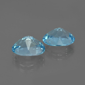 6.13 ct natürliche Swiss Blue Topas-Edelsteine, Oval Schliff, VVS