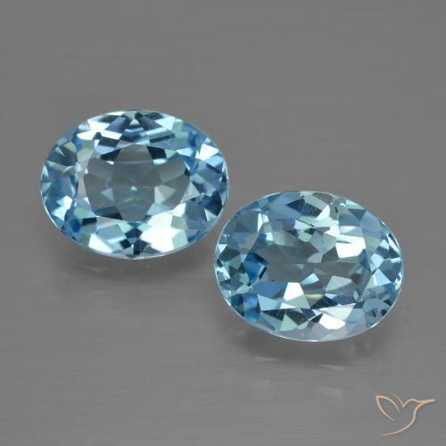 6.03ctw Natürlicher Himmerlblau Topas, Oval, VVS