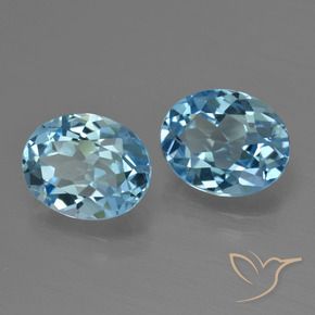 6.03 ct natürliche Himmerlblau Topas-Edelsteine, Oval, VVS