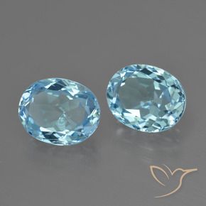 6.98 ct natürliche Himmerlblau Topas-Edelsteine, Oval, VVS