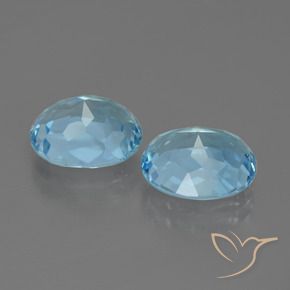 6.98 ct natürliche Himmerlblau Topas-Edelsteine, Oval, VVS