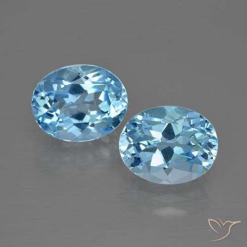7.09ctw Natürlicher Himmerlblau Topas, Oval, VS