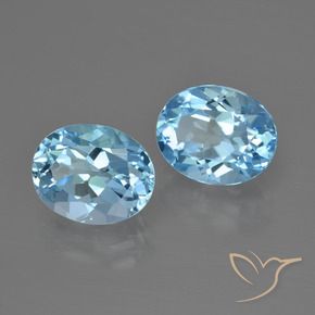 7.09 ct natürliche Himmerlblau Topas-Edelsteine, Oval, VS
