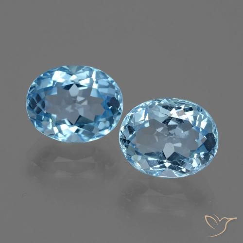 6.98ctw Natürlicher Himmerlblau Topas, Oval, VVS-VS