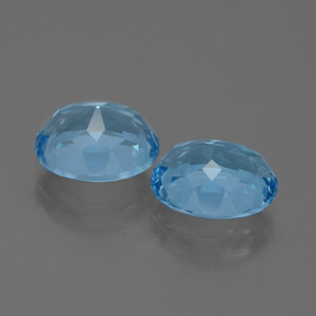 7,36 ct natürliche blauer Topas-Edelsteine, Oval Schliff, VVS