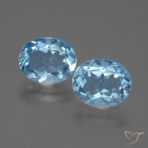 6.38ctw Natürlicher Himmerlblau Topas, Oval, VVS