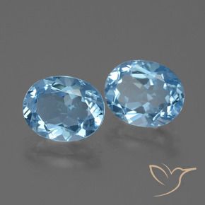 6.38 ct natürliche Himmerlblau Topas-Edelsteine, Oval, VVS