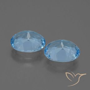 6.38 ct natürliche Himmerlblau Topas-Edelsteine, Oval, VVS