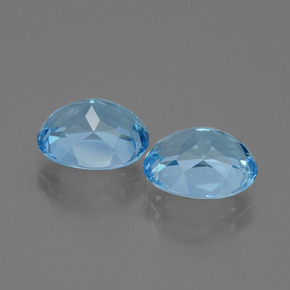 6,86 ct natürliche blauer Topas-Edelsteine, Oval Schliff, VVS