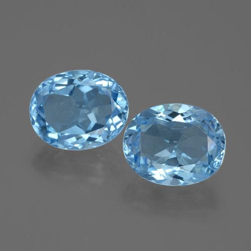 6,56 ct natürliche blauer Topas-Edelsteine, Oval Schliff, VVS-VS