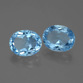 6,56 ct natürliche blauer Topas-Edelsteine, Oval Schliff, VVS-VS