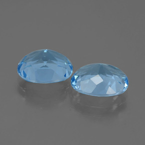 6,56 ct natürliche blauer Topas-Edelsteine, Oval Schliff, VVS-VS