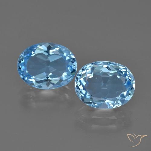 6.14ctw Natürlicher Himmerlblau Topas, Oval, VVS-VS