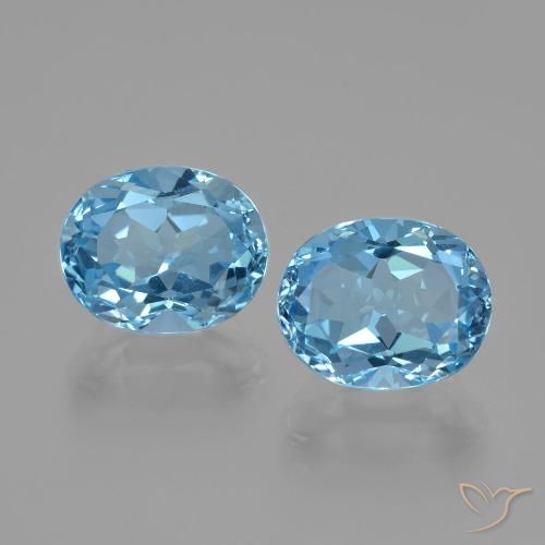6.21ctw Natürlicher Himmerlblau Topas, Oval, VVS