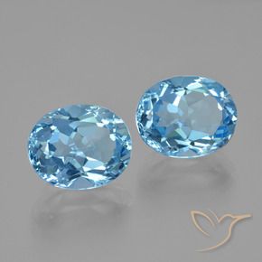 6.21 ct natürliche Himmerlblau Topas-Edelsteine, Oval, VVS