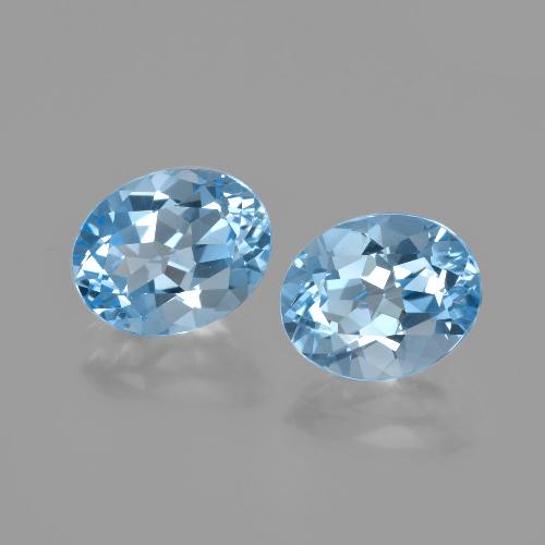7.05 ct natürliche Himmerlblau Topas-Edelsteine, Oval Schliff, VVS