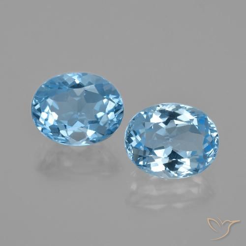 6.34ctw Natürlicher Himmerlblau Topas, Oval, VVS-VS