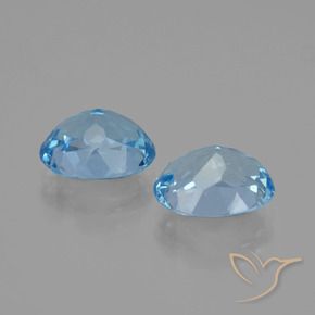 6.34 ct natürliche Himmerlblau Topas-Edelsteine, Oval, VVS-VS