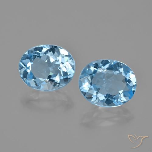 6.35ctw Natürlicher Swiss Blue Topas, Oval, VVS-VS