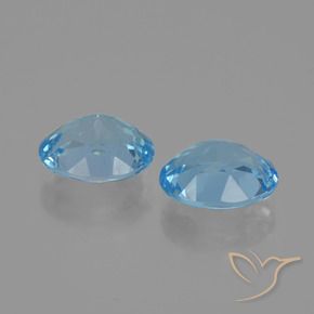 6.35 ct natürliche Swiss Blue Topas-Edelsteine, Oval, VVS-VS