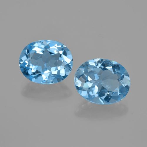 5,86 ct natürliche blauer Topas-Edelsteine, Oval Schliff, VVS