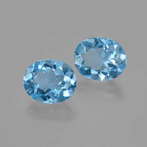 5,86 ct natürliche blauer Topas-Edelsteine, Oval Schliff, VVS
