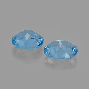 5,86 ct natürliche blauer Topas-Edelsteine, Oval Schliff, VVS
