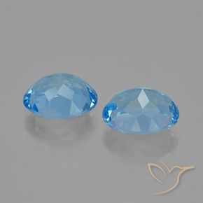 6.39 ct natürliche Himmerlblau Topas-Edelsteine, Oval, VVS