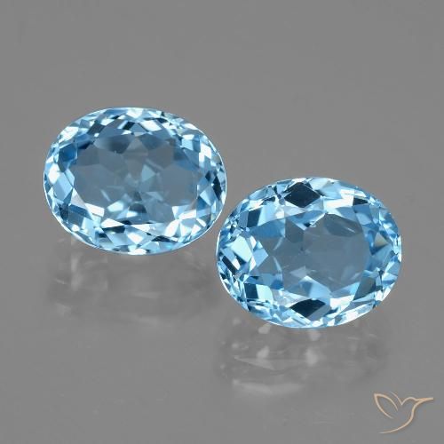6.76ctw Natürlicher Himmerlblau Topas, Oval, VVS