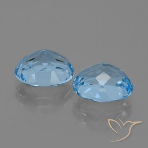 6.76 ct natürliche Himmerlblau Topas-Edelsteine, Oval, VVS