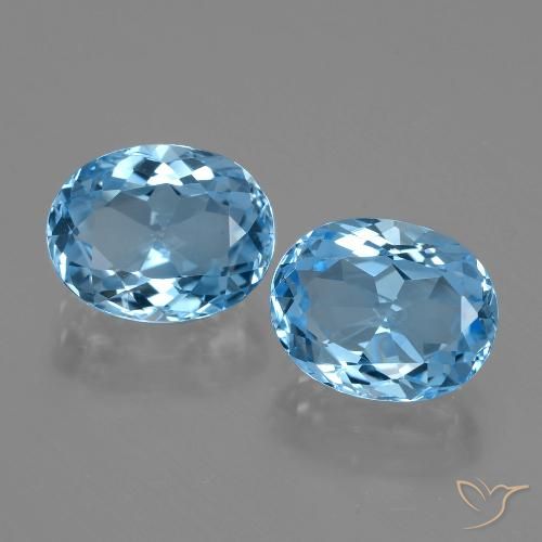 6.77ctw Natürlicher Himmerlblau Topas, Oval, VVS