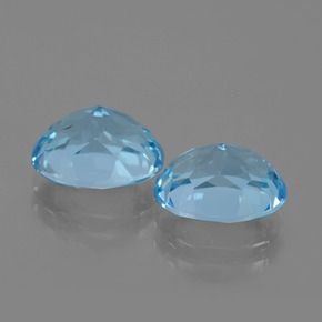 6,88 ct natürliche blauer Topas-Edelsteine, Oval Schliff, VVS