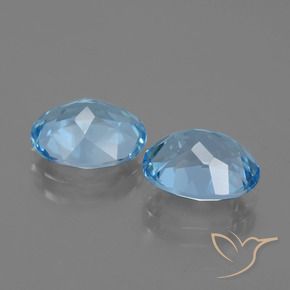 5.84 ct natürliche Swiss Blue Topas-Edelsteine, Oval Schliff, VVS