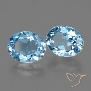 6.22 ct natürliche Himmerlblau Topas-Edelsteine, Oval, VVS