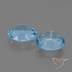 6.22 ct natürliche Himmerlblau Topas-Edelsteine, Oval, VVS