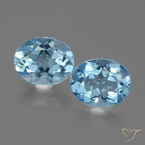 6.17ctw Natürlicher Himmerlblau Topas, Oval, VVS