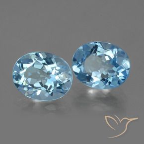 6.17 ct natürliche Himmerlblau Topas-Edelsteine, Oval, VVS