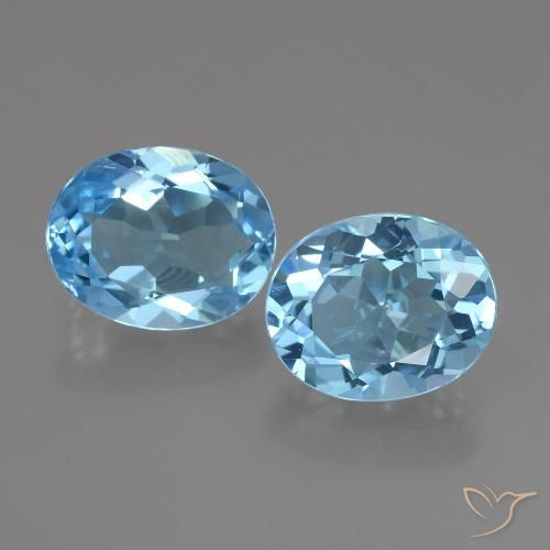 6.07ctw Natürlicher Himmerlblau Topas, Oval, VVS-VS