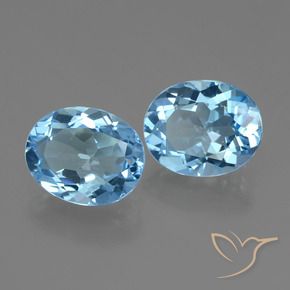 6.07 ct natürliche Himmerlblau Topas-Edelsteine, Oval, VVS-VS