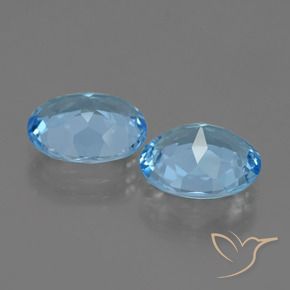 6.07 ct natürliche Himmerlblau Topas-Edelsteine, Oval, VVS-VS
