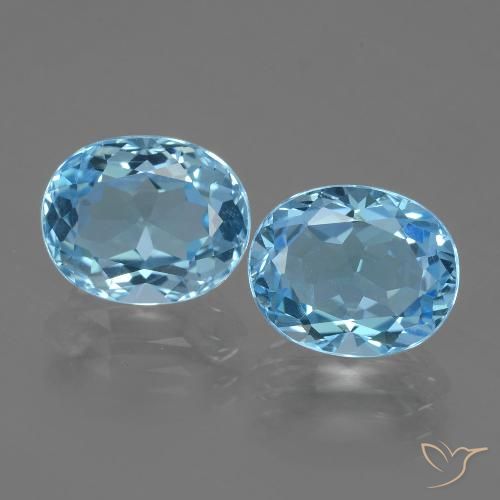 6.66ctw Natürlicher Swiss Blue Topas, Oval, VVS-VS