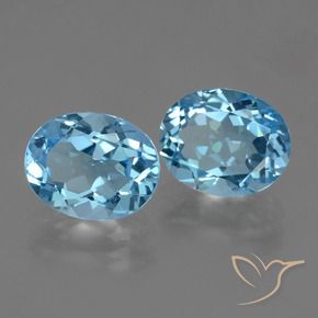 6.00 ct natürliche Swiss Blue Topas-Edelsteine, Oval Schliff, VS