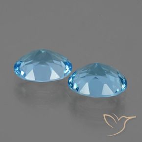 6.00 ct natürliche Swiss Blue Topas-Edelsteine, Oval Schliff, VS