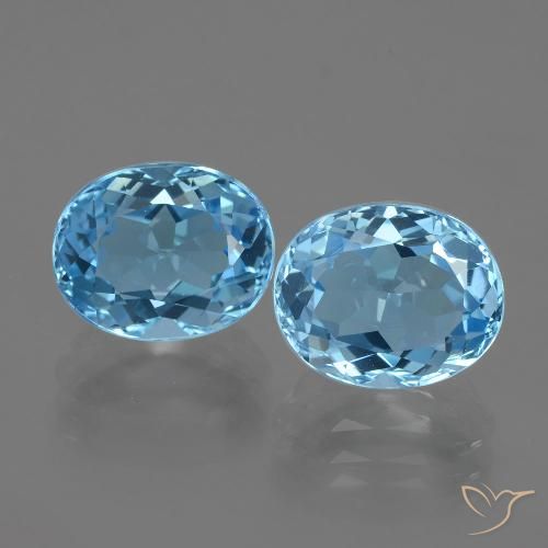 6.38ctw Natürlicher Swiss Blue Topas, Oval, VVS