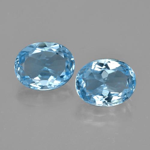 6,53 ct natürliche Himmelblau Topas-Edelsteine, Oval Schliff, VVS